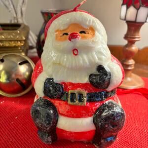 Vintage 80's Santa Candle/ Original Packaging/kitsch Never Burned